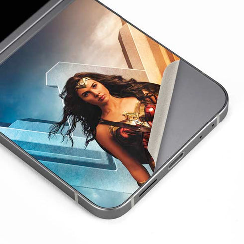 DC Comics Wonder Woman Main characters Poster Galaxy Z Flip6 Skin