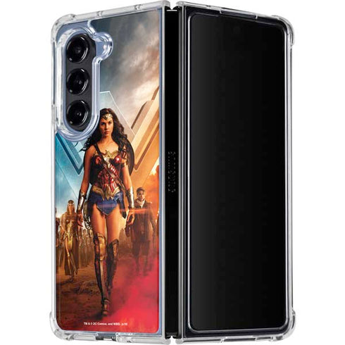 DC Comics Wonder Woman Main characters Poster Galaxy Z Fold5 5G Clear Case