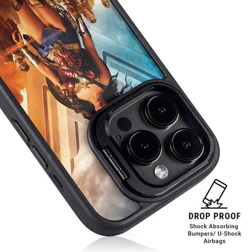 DC Comics Wonder Woman Main characters Poster iPhone 14 Pro Max Kickstand Case