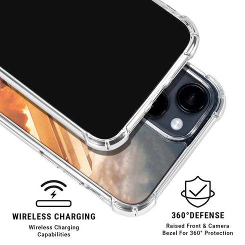 DC Comics Wonder Woman Main characters Poster iPhone 15 Clear Case