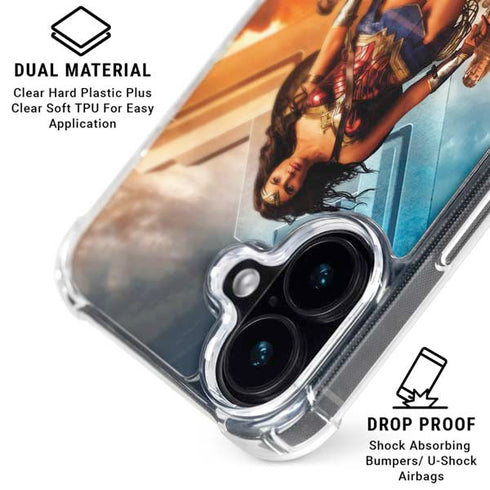 DC Comics Wonder Woman Main characters Poster iPhone 16 Plus Clear Case