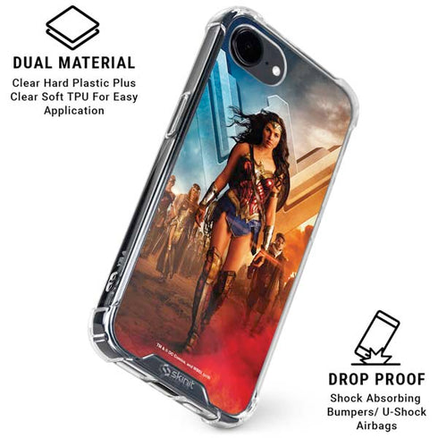 DC Comics Wonder Woman Main characters Poster iPhone 16e Clear Case