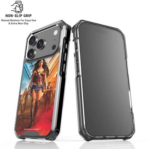 DC Comics Wonder Woman Main characters Poster iPhone 17 Pro Max Clear Case