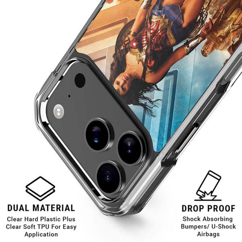DC Comics Wonder Woman Main characters Poster iPhone 18 Pro Clear Case