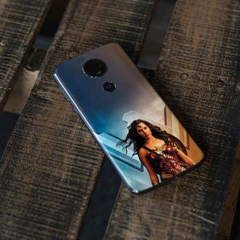 DC Comics Wonder Woman Main characters Poster Moto E5 Plus Skin