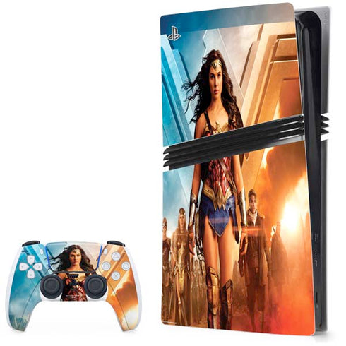 DC Comics Wonder Woman Main characters Poster PS5 Pro Bundle Skin