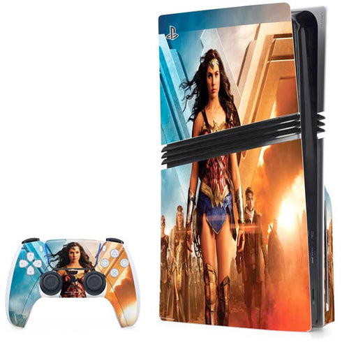 DC Comics Wonder Woman Main characters Poster PS5 Pro Disk Bundle Skin
