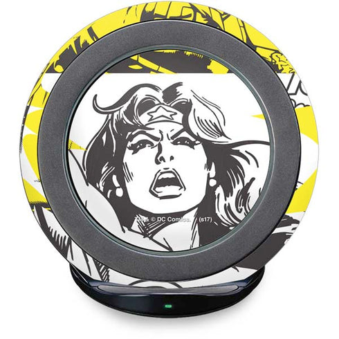 DC Comics Wonder Woman Vintage Comic Art Fast Charge Wireless Charging Stand Skin