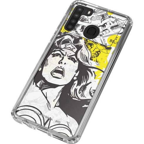 DC Comics Wonder Woman Vintage Comic Art Galaxy A21 Clear Case