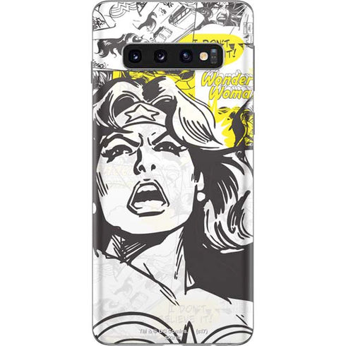 DC Comics Wonder Woman Vintage Comic Art Galaxy S10 Skin