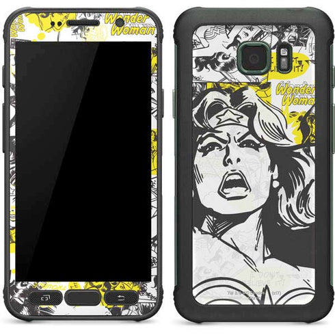 DC Comics Wonder Woman Vintage Comic Art Galaxy S7 Active Skin