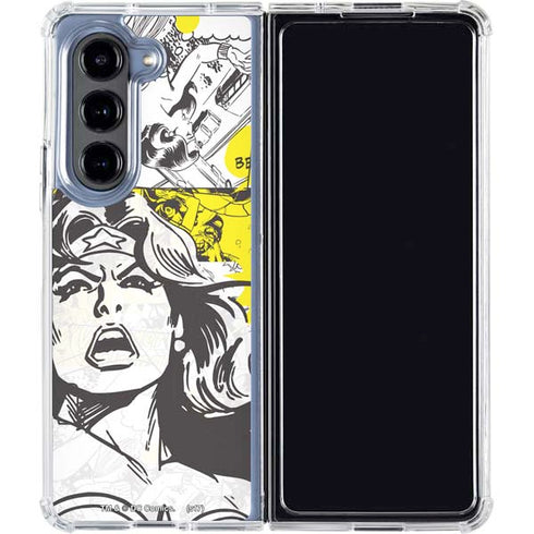 DC Comics Wonder Woman Vintage Comic Art Galaxy Z Fold5 5G Clear Case