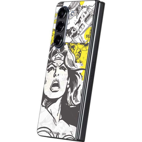 DC Comics Wonder Woman Vintage Comic Art Galaxy Z Fold5 5G Skin