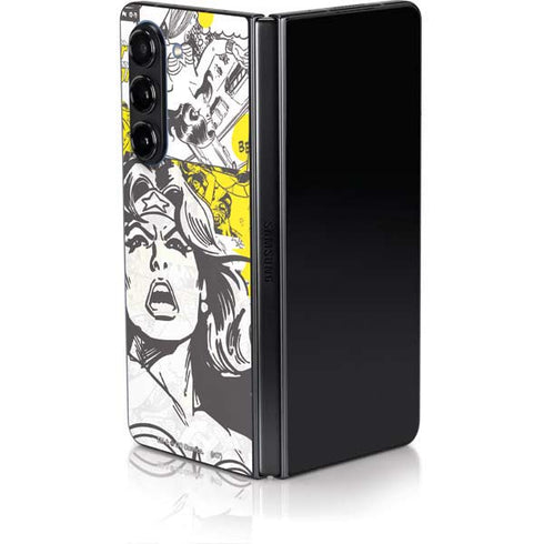 DC Comics Wonder Woman Vintage Comic Art Galaxy Z Fold5 5G Skin