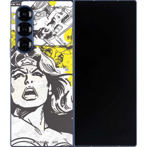 DC Comics Wonder Woman Vintage Comic Art Galaxy Z Fold6 Skin