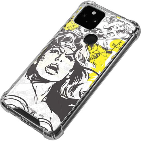 DC Comics Wonder Woman Vintage Comic Art Google Pixel 5 Clear Case