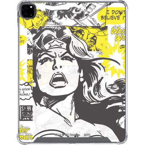 DC Comics Wonder Woman Vintage Comic Art iPad Pro 12.9in (2020) Clear Case