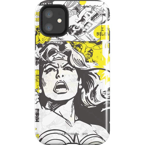 DC Comics Wonder Woman Vintage Comic Art iPhone 11 Impact Case
