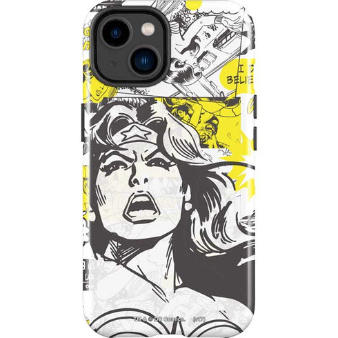 DC Comics Wonder Woman Vintage Comic Art iPhone 15 Impact Case