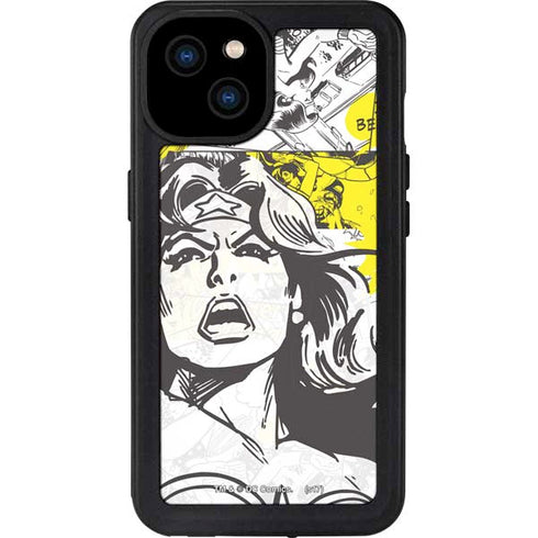 DC Comics Wonder Woman Vintage Comic Art iPhone 15 Plus Waterproof Case