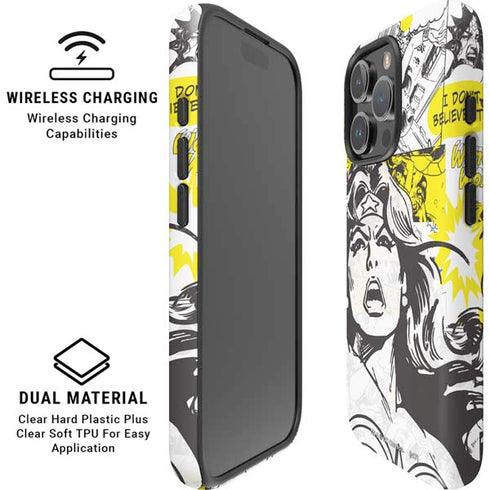 DC Comics Wonder Woman Vintage Comic Art iPhone 16 Pro Magsafe Impact Case
