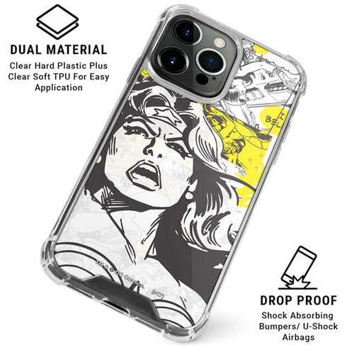 DC Comics Wonder Woman Vintage Comic Art iPhone 16 Pro Max Clear Case