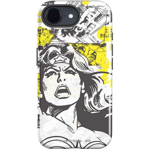 DC Comics Wonder Woman Vintage Comic Art iPhone 16e Impact Case