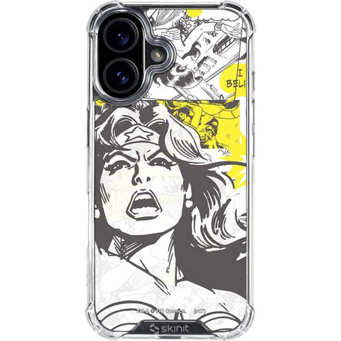 DC Comics Wonder Woman Vintage Comic Art iPhone 17 Clear Case