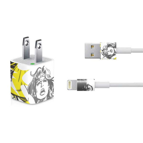 DC Comics Wonder Woman Vintage Comic Art iPhone Charger (5W USB) Skin