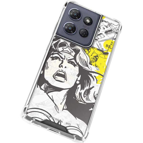 DC Comics Wonder Woman Vintage Comic Art Moto G 5G (2025) Clear Case