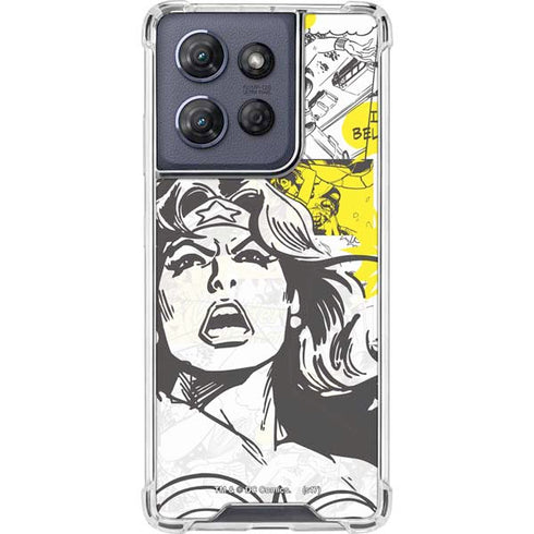 DC Comics Wonder Woman Vintage Comic Art Moto G Play 5G (2025) Clear Case