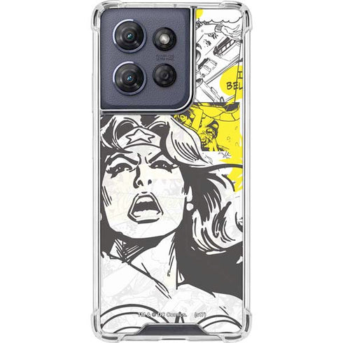 DC Comics Wonder Woman Vintage Comic Art Moto G Power 5G (2025) Clear Case