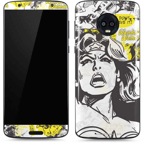 DC Comics Wonder Woman Vintage Comic Art Moto G6 Skin