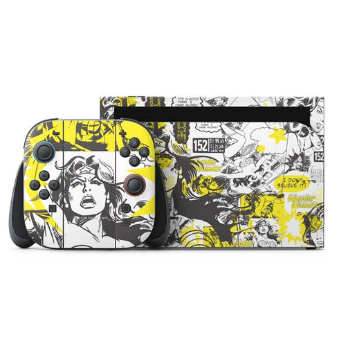 DC Comics Wonder Woman Vintage Comic Art Nintendo Switch 2 (2025) with Joy-Con Skin