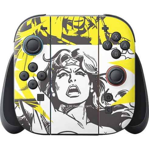 DC Comics Wonder Woman Vintage Comic Art Nintendo Switch 2 (2025) Joy-Con Controller Skin