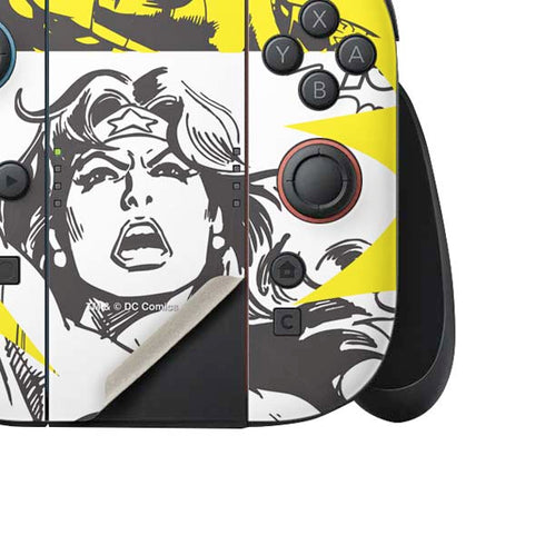 DC Comics Wonder Woman Vintage Comic Art Nintendo Switch 2 (2025) Joy-Con Controller Skin