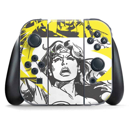 DC Comics Wonder Woman Vintage Comic Art Nintendo Switch (2017-2021) Joy-Con Controller Skin