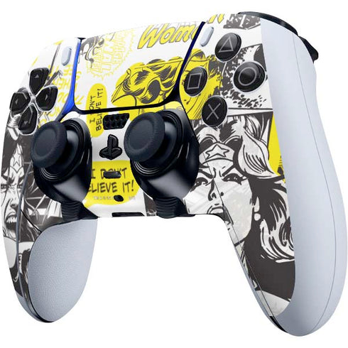 DC Comics Wonder Woman Vintage Comic Art PS5 DualSense Edge Pro Controller Skin