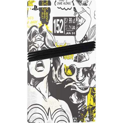 DC Comics Wonder Woman Vintage Comic Art PS5 Pro Console Skin
