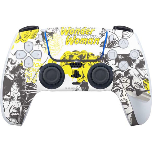 DC Comics Wonder Woman Vintage Comic Art PS5 Pro Disk Bundle Skin