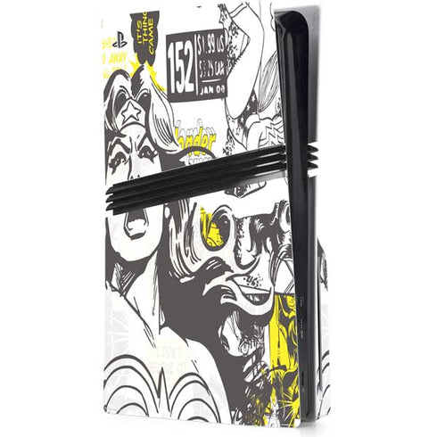 DC Comics Wonder Woman Vintage Comic Art PS5 Pro Disk Console Skin