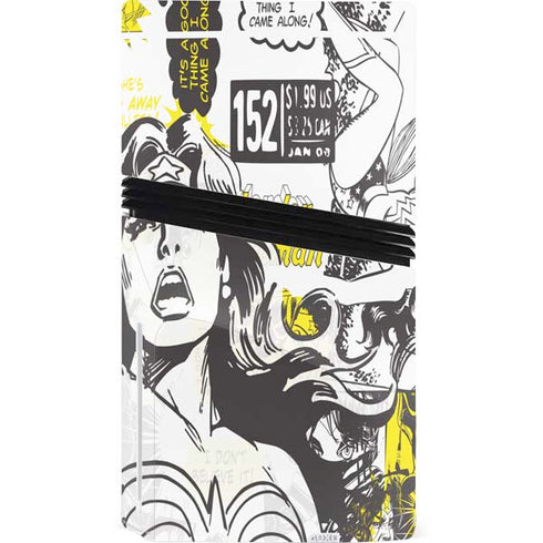DC Comics Wonder Woman Vintage Comic Art PS5 Pro Disk Console Skin