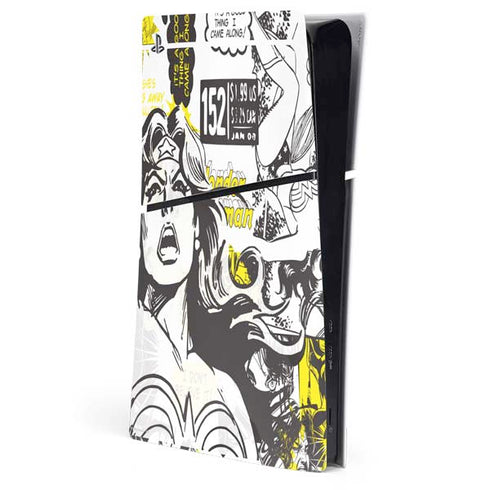 DC Comics Wonder Woman Vintage Comic Art PS5 Slim Digital Edition Console Skin