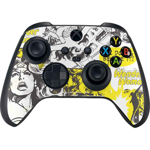 DC Comics Wonder Woman Vintage Comic Art Xbox Series X Controller Skin