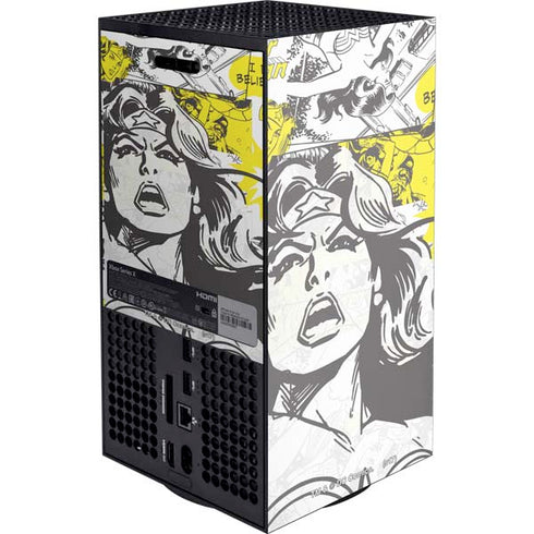DC Comics Wonder Woman Vintage Comic Art XBox Series X Digital Edition Console Skin