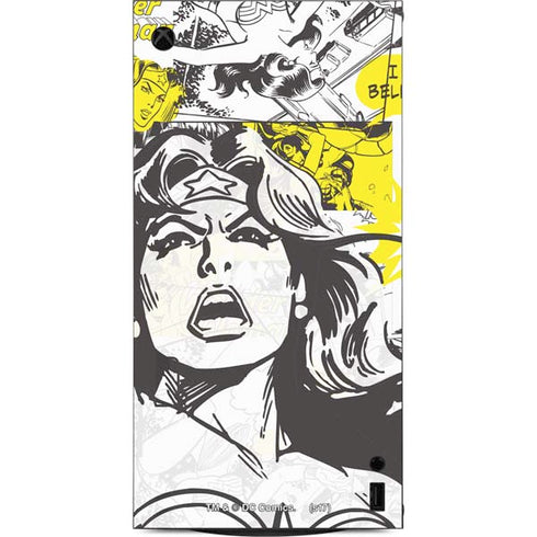 DC Comics Wonder Woman Vintage Comic Art XBox Series X Digital Edition Console Skin