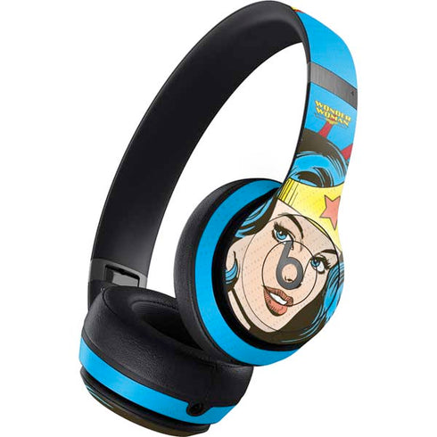 DC Comics Wonder Woman Vintage Profile Beats Solo 4 Wireless Headphones Skin