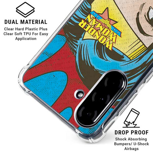 DC Comics Wonder Woman Vintage Profile Galaxy A36 5G Clear Case