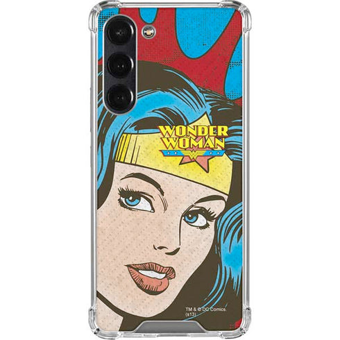 DC Comics Wonder Woman Vintage Profile Galaxy S24 FE Clear Case