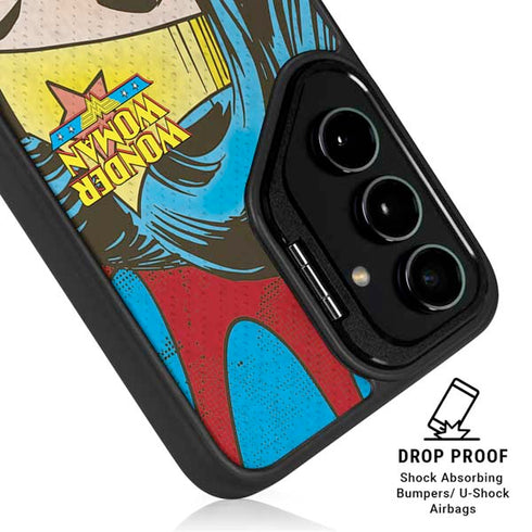 DC Comics Wonder Woman Vintage Profile Galaxy S25 Kickstand Case